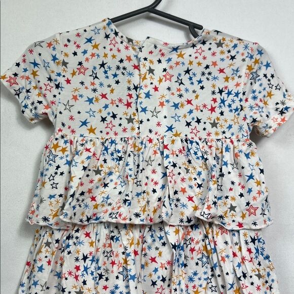 Magnetic Me Starry Print Dress - White, Blue, Orange tiers ruffles size 18-24 m - Picture 10 of 16